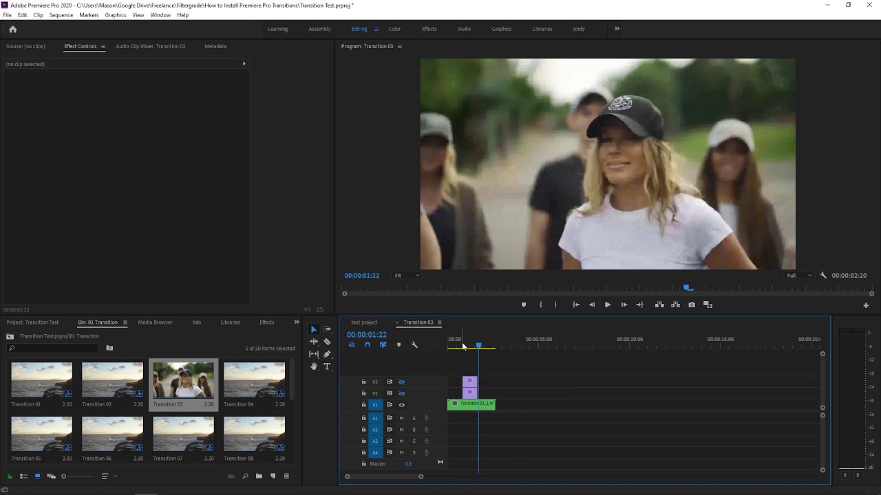 Video editing software - Adobe Premier Pro